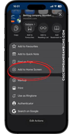 Add to Home Screen