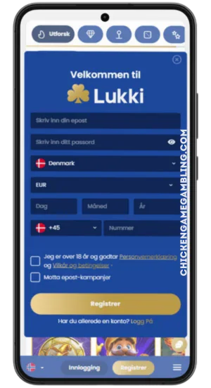 Registrer og spil